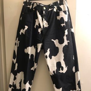 House of Sunny size 8 cow print pants